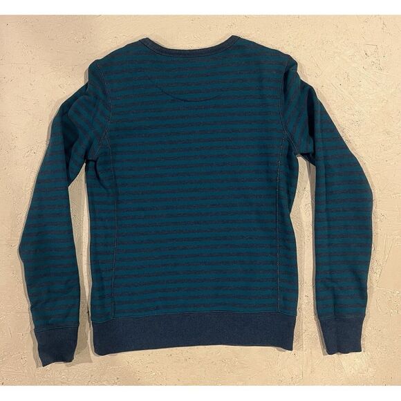Nike The Athletic Dept Sweatshirt M Retro Stripe Crew Neck Blue Teal Athleisure - Picture 10 of 10